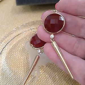 Bellezza red agate earrings